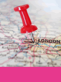 Pin in London on UK Map image